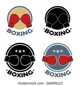 Vintage logo pack for a boxing