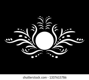 vintage logo pattern black and white 