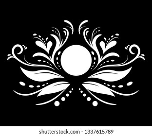 vintage logo pattern black and white 