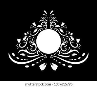 vintage logo pattern black and white 
