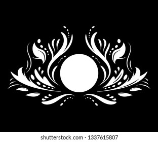vintage logo pattern black and white 
