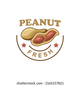 vintage logo peanut vector template illustration