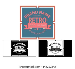 vintage logo, retro logo