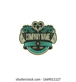 vintage logo for a rock band.