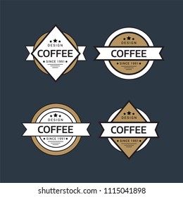 Vintage Logo set, retro design elements. Hipster label and logo