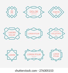 Vintage Logo set, retro design elements, business signs template, logos, identity, labels, badges and objects.