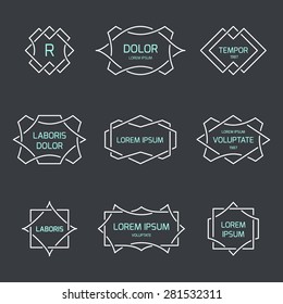 Vintage Logo set, retro design elements, business signs template, logos, identity, labels, badges and objects.