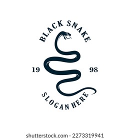 vintage logo snake template illustration