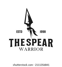 vintage logo Spear Arrowhead for Hunting, Hunter Vintage and Hipster Logo Design vector illustration