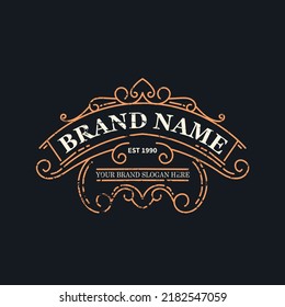 Vintage-Logo-Vorlage mit Grunge-Effekt