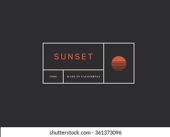 Vintage logo template, Hotel, Business or Boutique Identity. 