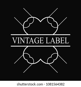 Vintage logo template for labels. Vector logotype element, retro label, badge