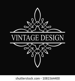 Vintage logo template for labels. Vector logotype element, retro label, badge