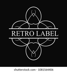 Vintage logo template for labels. Vector logotype element, retro label, badge