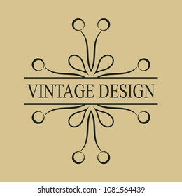 Vintage logo template for labels. Vector logotype element, retro label, badge