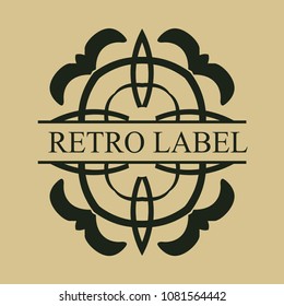 Vintage logo template for labels. Vector logotype element, retro label, badge