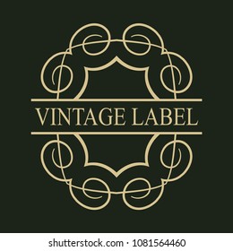 Vintage logo template for labels. Vector logotype element, retro label, badge