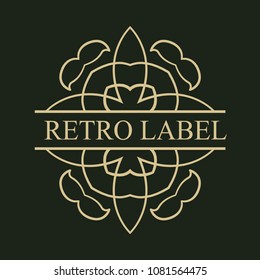 Vintage logo template for labels. Vector logotype element, retro label, badge