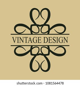 Vintage logo template for labels. Vector logotype element, retro label, badge