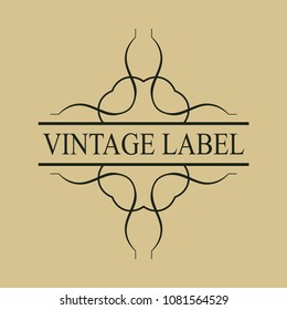 Vintage logo template for labels. Vector logotype element, retro label, badge