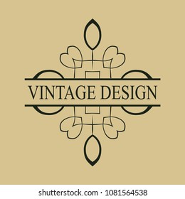 Vintage logo template for labels. Vector logotype element, retro label, badge