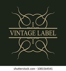 Vintage logo template for labels. Vector logotype element, retro label, badge