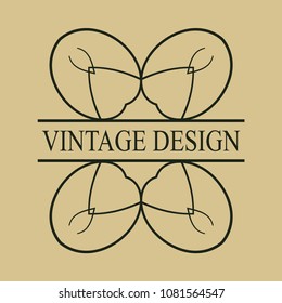 Vintage logo template for labels. Vector logotype element, retro label, badge