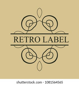 Vintage logo template for labels. Vector logotype element, retro label, badge