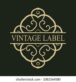 Vintage logo template for labels. Vector logotype element, retro label, badge