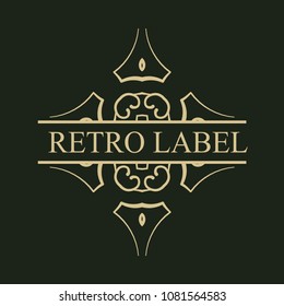 Vintage logo template for labels. Vector logotype element, retro label, badge