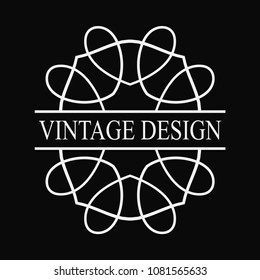 Vintage logo template for labels. Vector logotype element, retro label, badge