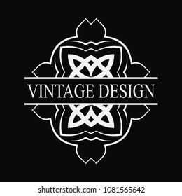 Vintage logo template for labels. Vector logotype element, retro label, badge