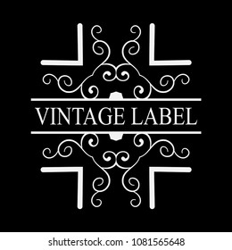 Vintage logo template for labels. Vector logotype element, retro label, badge
