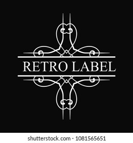 Vintage logo template for labels. Vector logotype element, retro label, badge