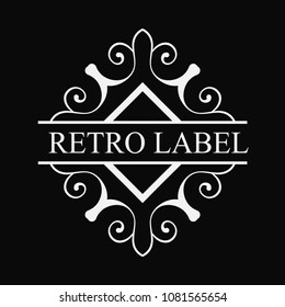Vintage logo template for labels. Vector logotype element, retro label, badge