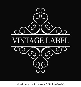 Vintage logo template for labels. Vector logotype element, retro label, badge