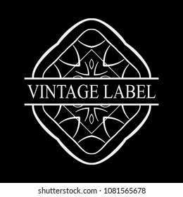 Vintage logo template for labels. Vector logotype element, retro label, badge