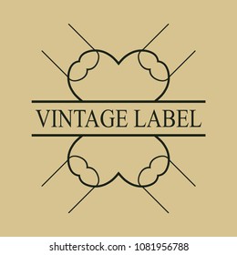 Vintage logo template for labels. Vector logotype element, retro label, badge