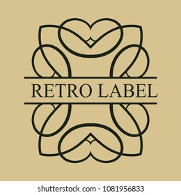 Vintage logo template for labels. Vector logotype element, retro label, badge