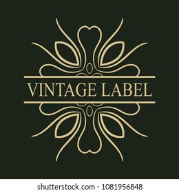 Vintage logo template for labels. Vector logotype element, retro label, badge