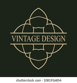 Vintage logo template for labels. Vector logotype element, retro label, badge