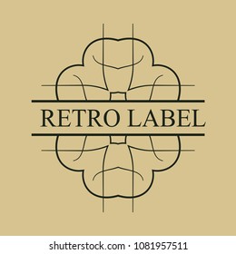 Vintage logo template for labels. Vector logotype element, retro label, badge