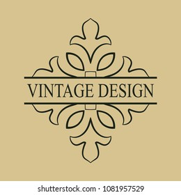 Vintage logo template for labels. Vector logotype element, retro label, badge