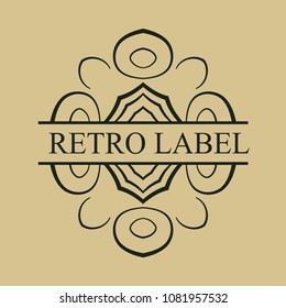 Vintage logo template for labels. Vector logotype element, retro label, badge