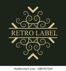 Vintage logo template for labels. Vector logotype element, retro label, badge