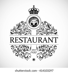 Vintage Logo template for Restaurant Menu, Bar, Cafe. Vector illustration.