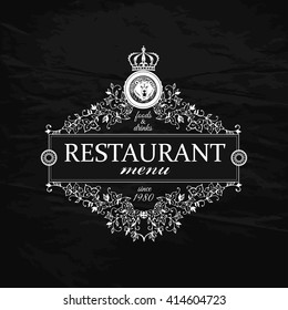 Vintage Logo template for Restaurant Menu, Bar, Cafe. Vector illustration.