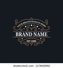 vintage logo template or retro logo template