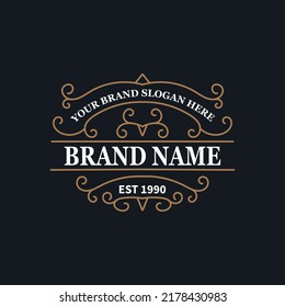 plantilla de logotipo vintage o plantilla de logotipo retro