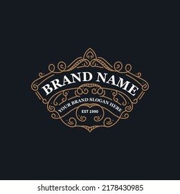 vintage logo template or retro logo template
